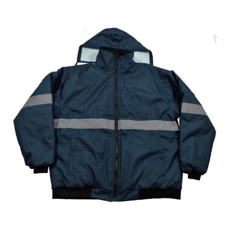 Petra Roc Inc Petra Roc Enhanced Visibility Quilted Bomber Jacket, ANSI Class 4, Navy Blue, L, NVBJ-S1-L NVBJ-S1-L
